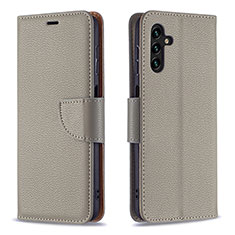 Funda de Cuero Cartera con Soporte Carcasa B06F para Samsung Galaxy A04s Gris