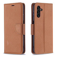 Funda de Cuero Cartera con Soporte Carcasa B06F para Samsung Galaxy A04s Marron