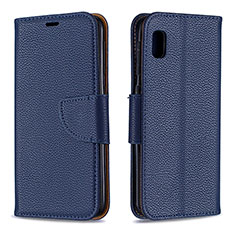 Funda de Cuero Cartera con Soporte Carcasa B06F para Samsung Galaxy A10e Azul