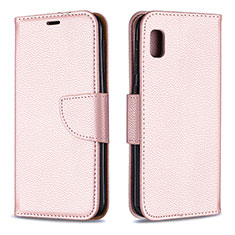 Funda de Cuero Cartera con Soporte Carcasa B06F para Samsung Galaxy A10e Oro Rosa