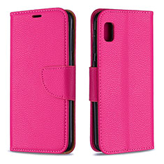 Funda de Cuero Cartera con Soporte Carcasa B06F para Samsung Galaxy A10e Rosa Roja