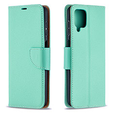 Funda de Cuero Cartera con Soporte Carcasa B06F para Samsung Galaxy A12 Verde