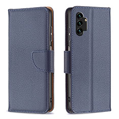 Funda de Cuero Cartera con Soporte Carcasa B06F para Samsung Galaxy A13 4G Azul