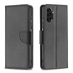 Funda de Cuero Cartera con Soporte Carcasa B06F para Samsung Galaxy A13 4G Negro