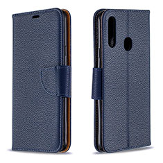 Funda de Cuero Cartera con Soporte Carcasa B06F para Samsung Galaxy A20s Azul