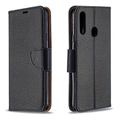 Funda de Cuero Cartera con Soporte Carcasa B06F para Samsung Galaxy A20s Negro