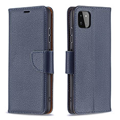 Funda de Cuero Cartera con Soporte Carcasa B06F para Samsung Galaxy A22 5G Azul