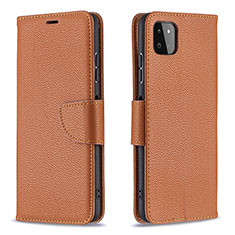 Funda de Cuero Cartera con Soporte Carcasa B06F para Samsung Galaxy A22 5G Marron