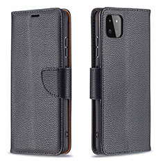 Funda de Cuero Cartera con Soporte Carcasa B06F para Samsung Galaxy A22s 5G Negro