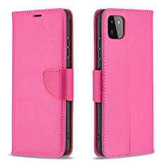 Funda de Cuero Cartera con Soporte Carcasa B06F para Samsung Galaxy A22s 5G Rosa Roja