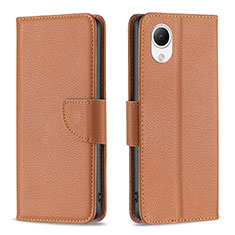 Funda de Cuero Cartera con Soporte Carcasa B06F para Samsung Galaxy A23s Marron