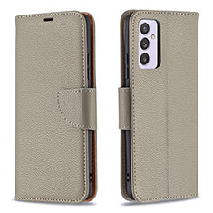 Funda de Cuero Cartera con Soporte Carcasa B06F para Samsung Galaxy A24 4G Gris