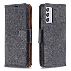 Funda de Cuero Cartera con Soporte Carcasa B06F para Samsung Galaxy A24 4G Negro