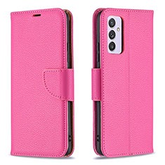 Funda de Cuero Cartera con Soporte Carcasa B06F para Samsung Galaxy A24 4G Rosa Roja