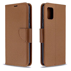 Funda de Cuero Cartera con Soporte Carcasa B06F para Samsung Galaxy A31 Marron