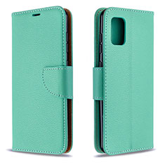 Funda de Cuero Cartera con Soporte Carcasa B06F para Samsung Galaxy A31 Verde