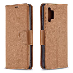 Funda de Cuero Cartera con Soporte Carcasa B06F para Samsung Galaxy A32 4G Marron