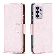 Funda de Cuero Cartera con Soporte Carcasa B06F para Samsung Galaxy A33 5G Oro Rosa