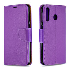 Funda de Cuero Cartera con Soporte Carcasa B06F para Samsung Galaxy A40s Morado