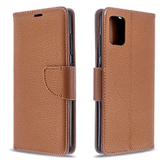 Funda de Cuero Cartera con Soporte Carcasa B06F para Samsung Galaxy A51 5G Marron