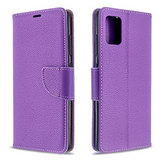 Funda de Cuero Cartera con Soporte Carcasa B06F para Samsung Galaxy A51 5G Morado