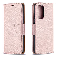 Funda de Cuero Cartera con Soporte Carcasa B06F para Samsung Galaxy A52 4G Oro Rosa