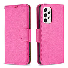 Funda de Cuero Cartera con Soporte Carcasa B06F para Samsung Galaxy A53 5G Rosa Roja