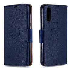 Funda de Cuero Cartera con Soporte Carcasa B06F para Samsung Galaxy A70 Azul