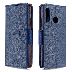 Funda de Cuero Cartera con Soporte Carcasa B06F para Samsung Galaxy A70E Azul