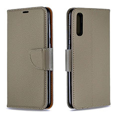 Funda de Cuero Cartera con Soporte Carcasa B06F para Samsung Galaxy A70S Gris