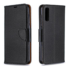 Funda de Cuero Cartera con Soporte Carcasa B06F para Samsung Galaxy A70S Negro