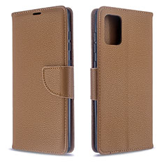 Funda de Cuero Cartera con Soporte Carcasa B06F para Samsung Galaxy A71 4G A715 Marron