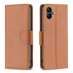 Funda de Cuero Cartera con Soporte Carcasa B06F para Samsung Galaxy F04 Marron