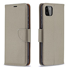 Funda de Cuero Cartera con Soporte Carcasa B06F para Samsung Galaxy F42 5G Gris