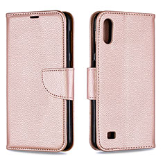 Funda de Cuero Cartera con Soporte Carcasa B06F para Samsung Galaxy M10 Oro Rosa