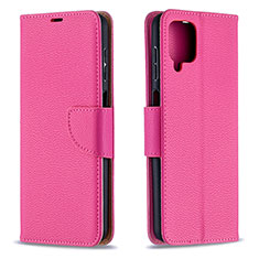 Funda de Cuero Cartera con Soporte Carcasa B06F para Samsung Galaxy M12 Rosa Roja