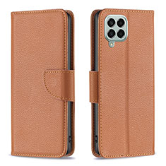 Funda de Cuero Cartera con Soporte Carcasa B06F para Samsung Galaxy M33 5G Marron