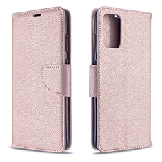 Funda de Cuero Cartera con Soporte Carcasa B06F para Samsung Galaxy S20 5G Oro Rosa