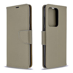 Funda de Cuero Cartera con Soporte Carcasa B06F para Samsung Galaxy S20 Plus 5G Gris