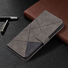 Funda de Cuero Cartera con Soporte Carcasa B06F para Samsung Galaxy S25 Ultra 5G Gris