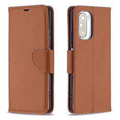 Funda de Cuero Cartera con Soporte Carcasa B06F para Xiaomi Mi 11i 5G Marron