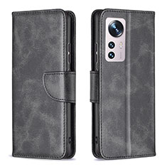 Funda de Cuero Cartera con Soporte Carcasa B06F para Xiaomi Mi 12X 5G Negro