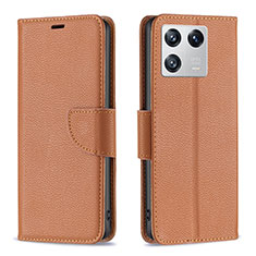 Funda de Cuero Cartera con Soporte Carcasa B06F para Xiaomi Mi 13 Pro 5G Marron