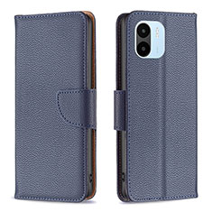 Funda de Cuero Cartera con Soporte Carcasa B06F para Xiaomi Poco C50 Azul