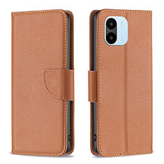 Funda de Cuero Cartera con Soporte Carcasa B06F para Xiaomi Poco C50 Marron