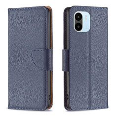 Funda de Cuero Cartera con Soporte Carcasa B06F para Xiaomi Poco C51 Azul