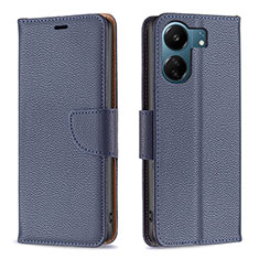 Funda de Cuero Cartera con Soporte Carcasa B06F para Xiaomi Poco C65 Azul