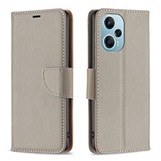 Funda de Cuero Cartera con Soporte Carcasa B06F para Xiaomi Poco F5 5G Gris