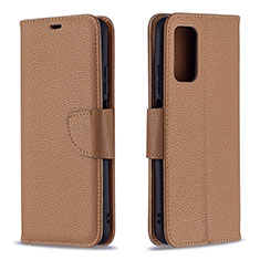 Funda de Cuero Cartera con Soporte Carcasa B06F para Xiaomi Poco M3 Marron