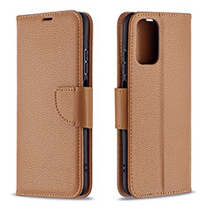 Funda de Cuero Cartera con Soporte Carcasa B06F para Xiaomi Poco M5S Marron